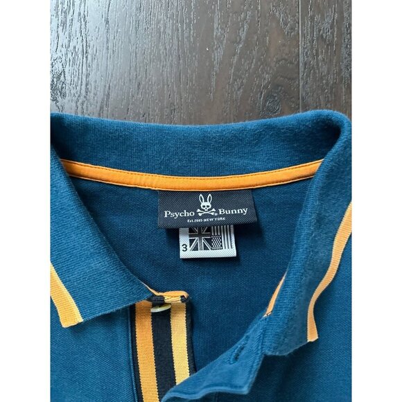 Psycho Bunny Collared Long Sleeve shirt mens 3 B36 - Picture 2 of 2